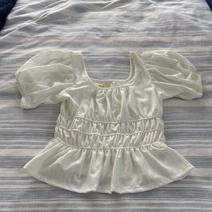 Anthropologie white top EUC